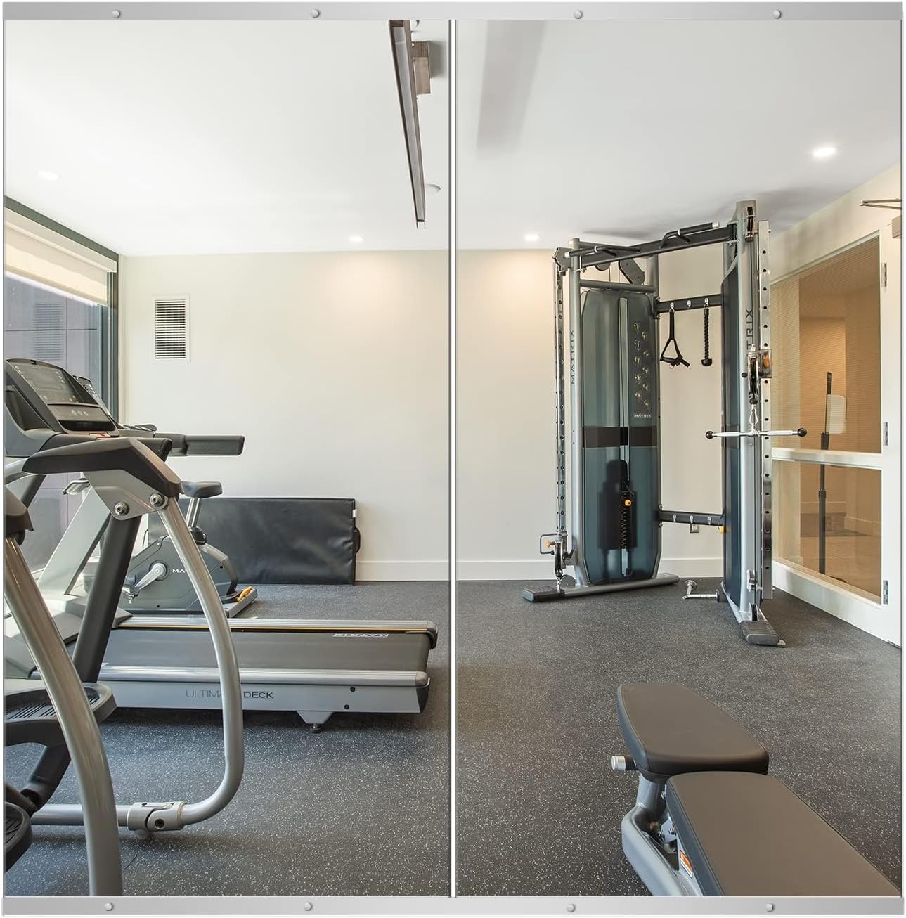 Home Gym Mirror,48''x24''x2PCS Silver,Large Full Body Tempered Glass Frameless, Wall-Mounted for Gym, Yoga, Garage, Bedroom, Bathroom