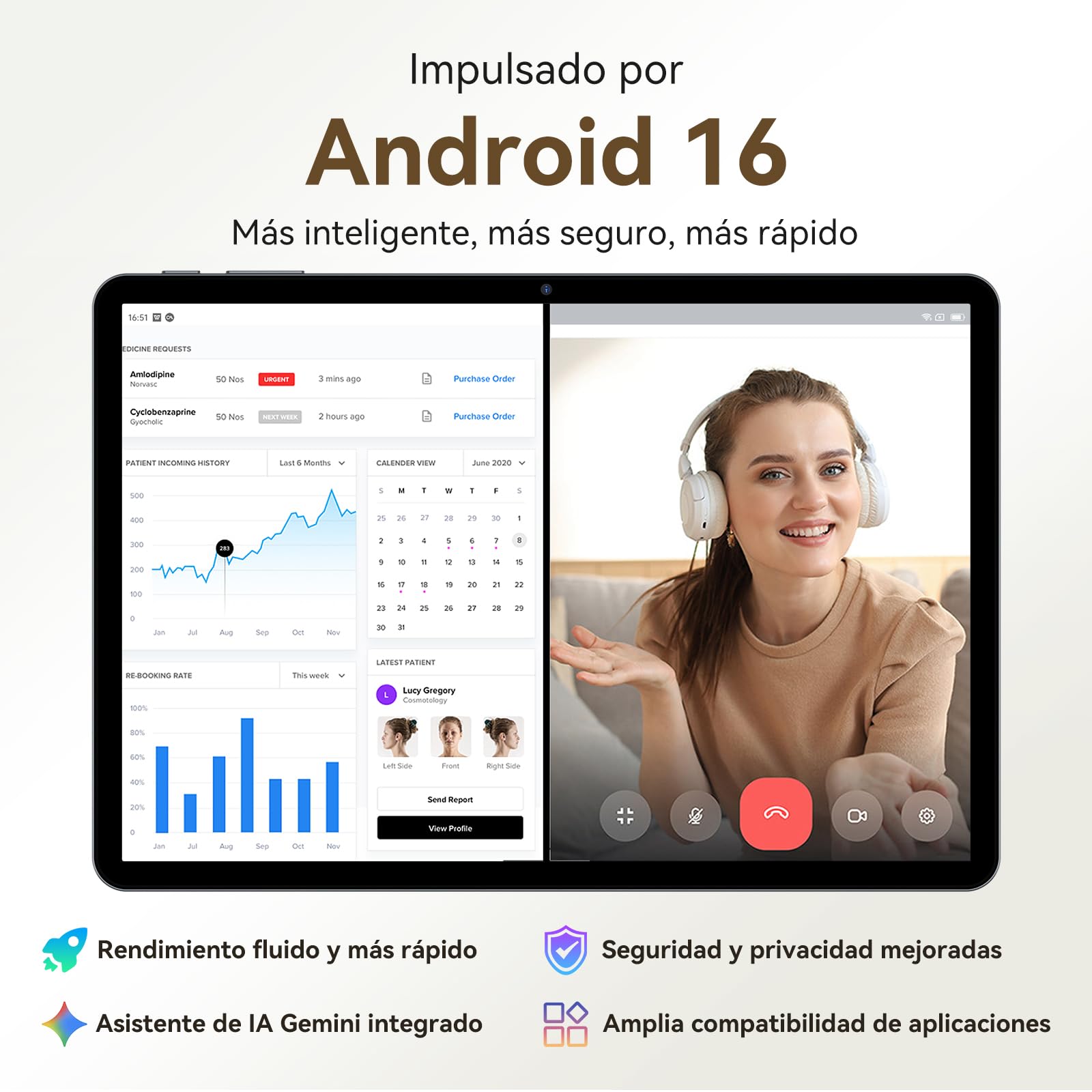 TABWEE T12Pro Android 16 Tablet con Teclado, 2.8K QHD+, Helio G100 | Tablet 11 Pulgadas con Tarjeta Sim, 32 GB RAM+256 GB ROM, 8000 mAh, 13 MP+8 MP, Widevine L1, Gemini AI (4 Años de Garantía)