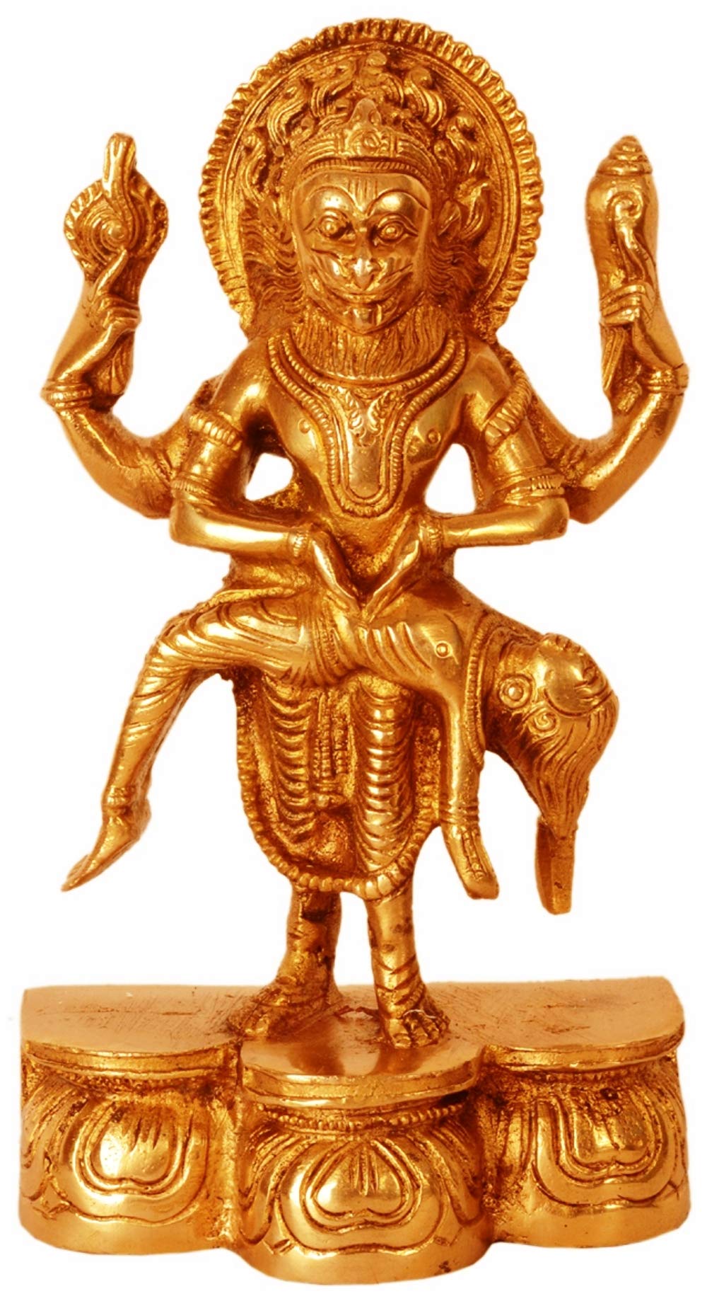 Statue Narasimha laiton vishnu hiranyakashipu idole hindoue 11151