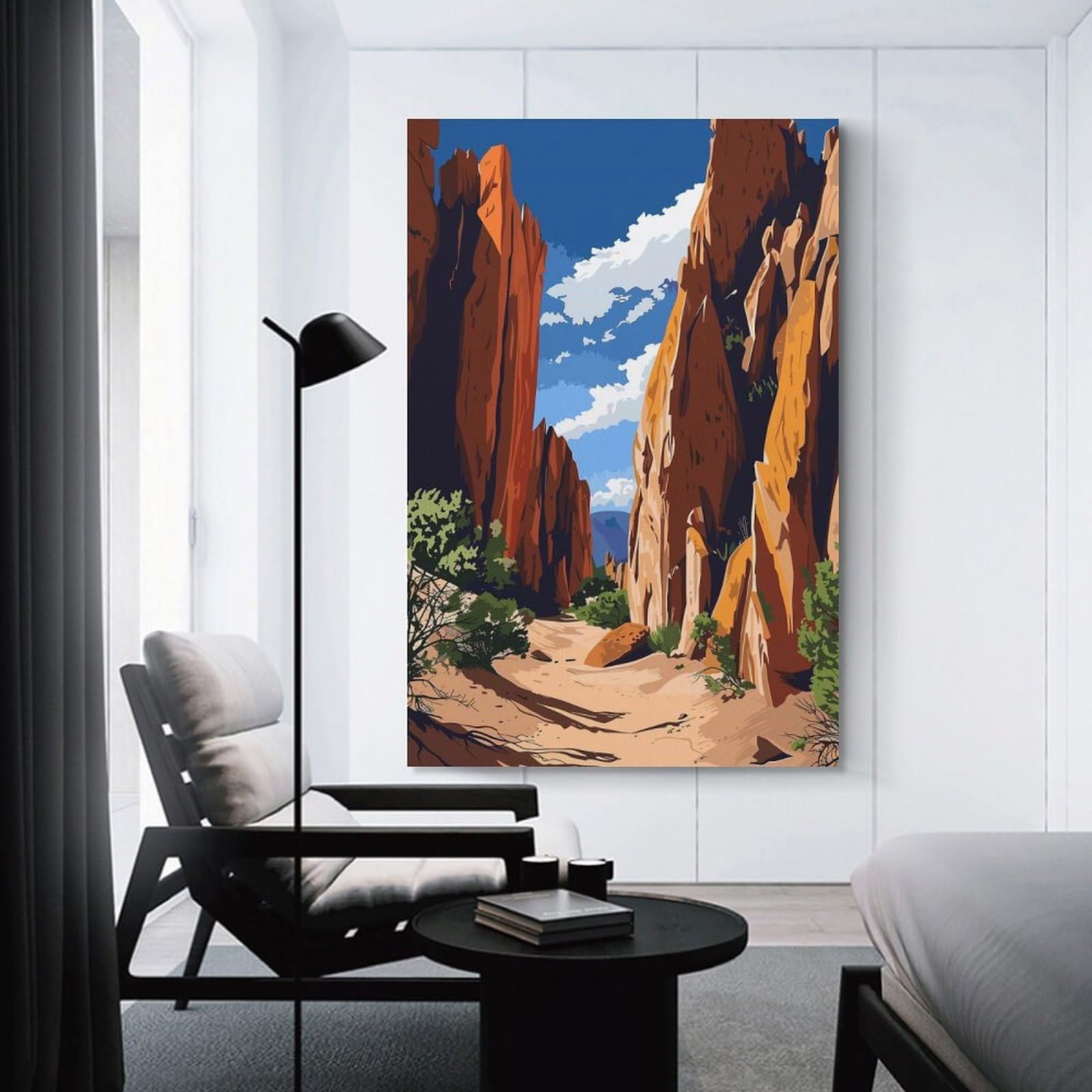 Junmoney Pinnacle National Park Home Decor Wall Art 08x12inch(20x30cm), for Restful Interiors, Bedrooms Or Small Rooms, Decorative Wall Art for Cosy Rooms