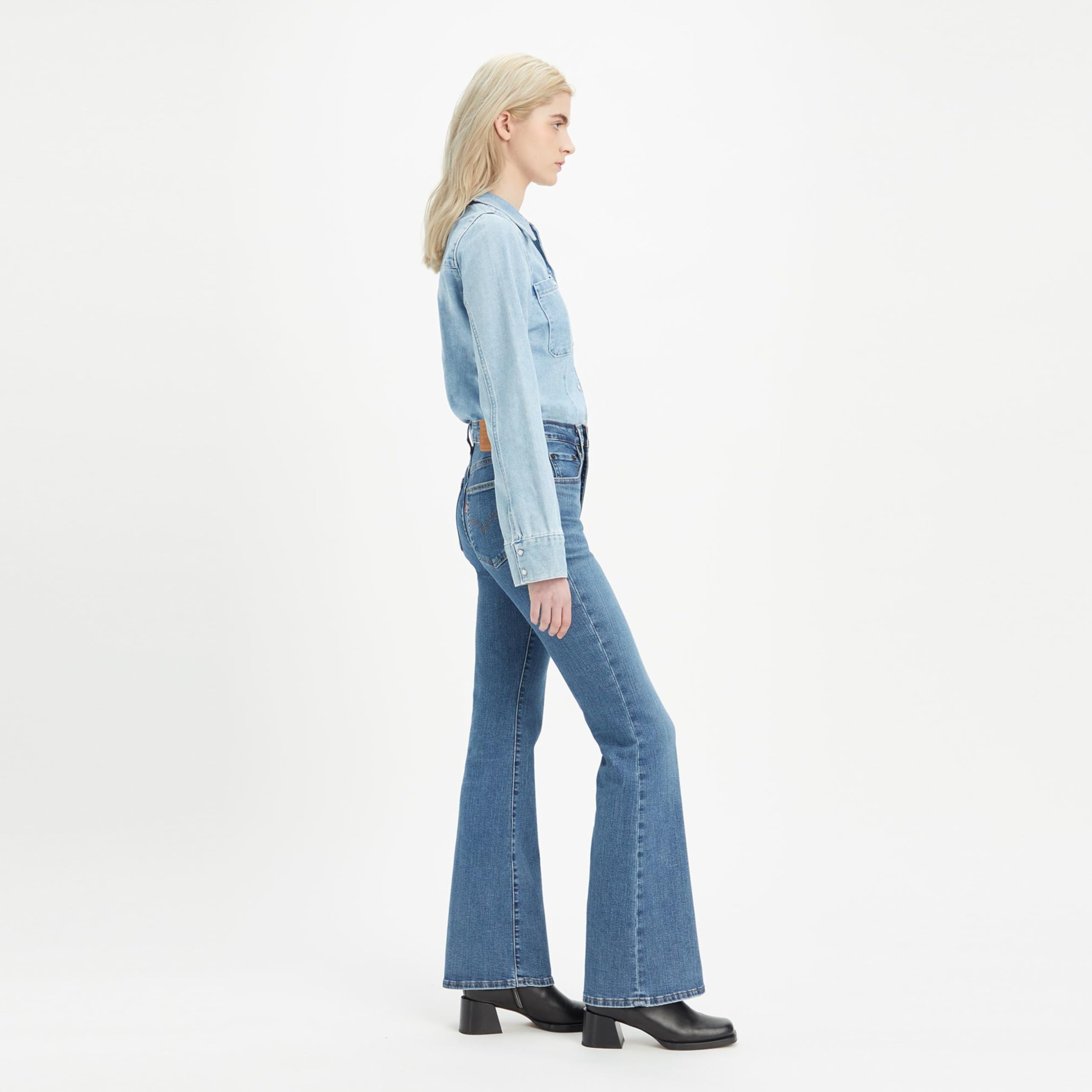 Levi's Damen 726 High Rise Flare Jeans, Blue Wave Mid, 32W / 30L – Ansicht 3
