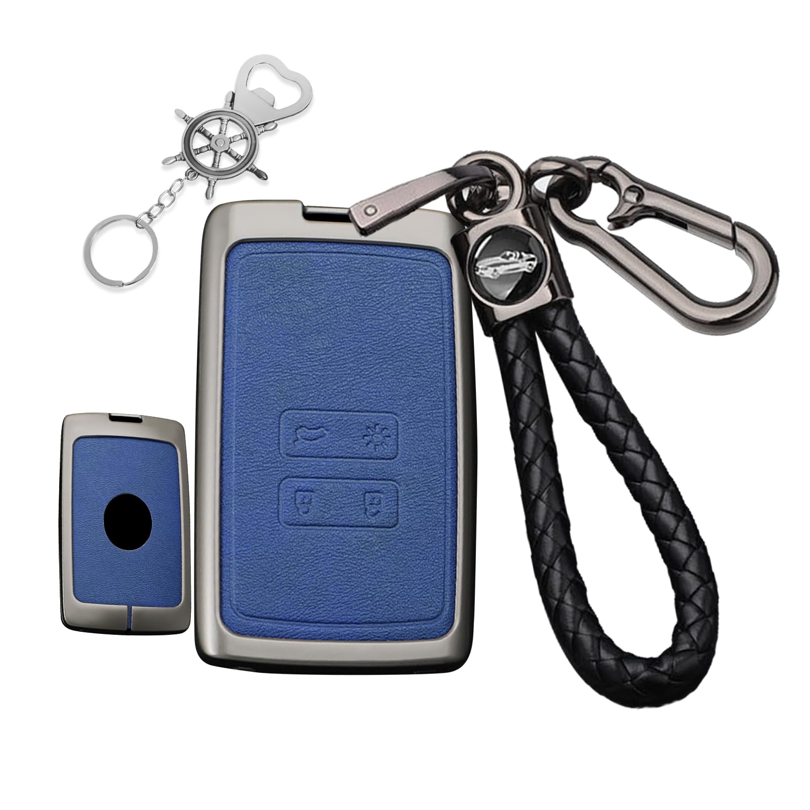 Funda para llave Dacia Duster 3 y Sandero metálica azul para regalo 8