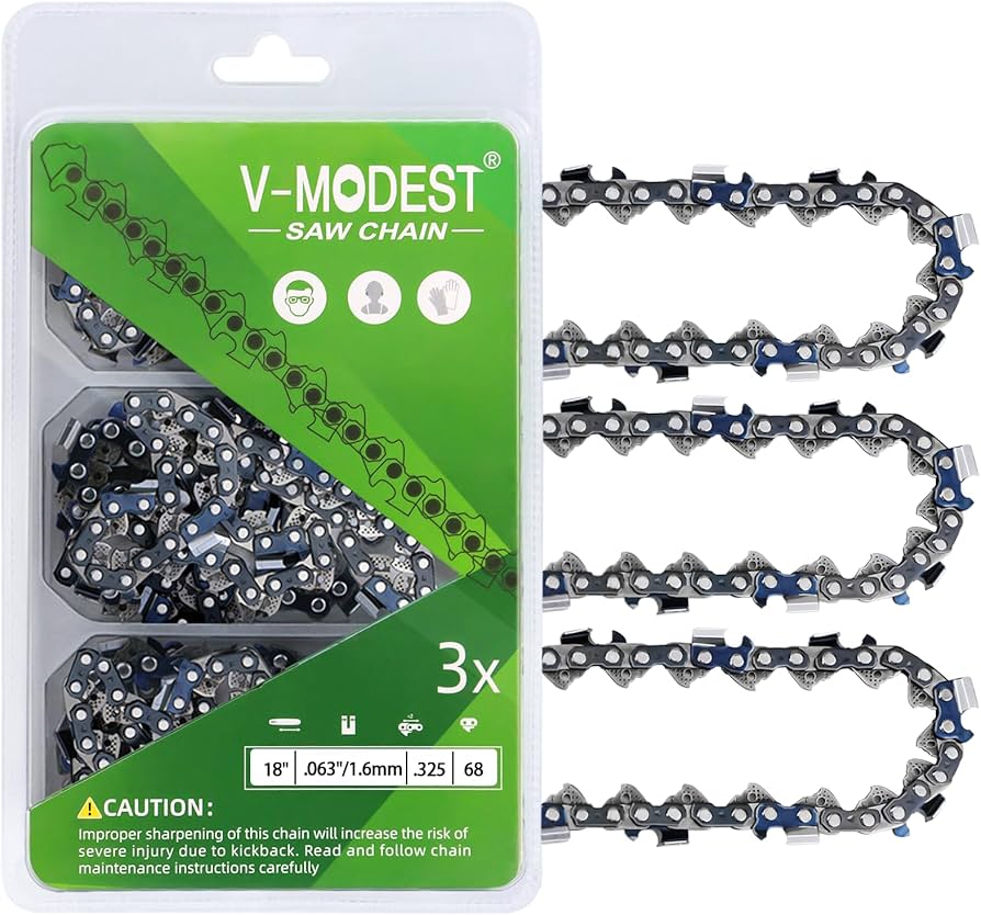 Amazon.com: 3-Pack Chainsaw Chains 18 Inch 68 Drive Links .325