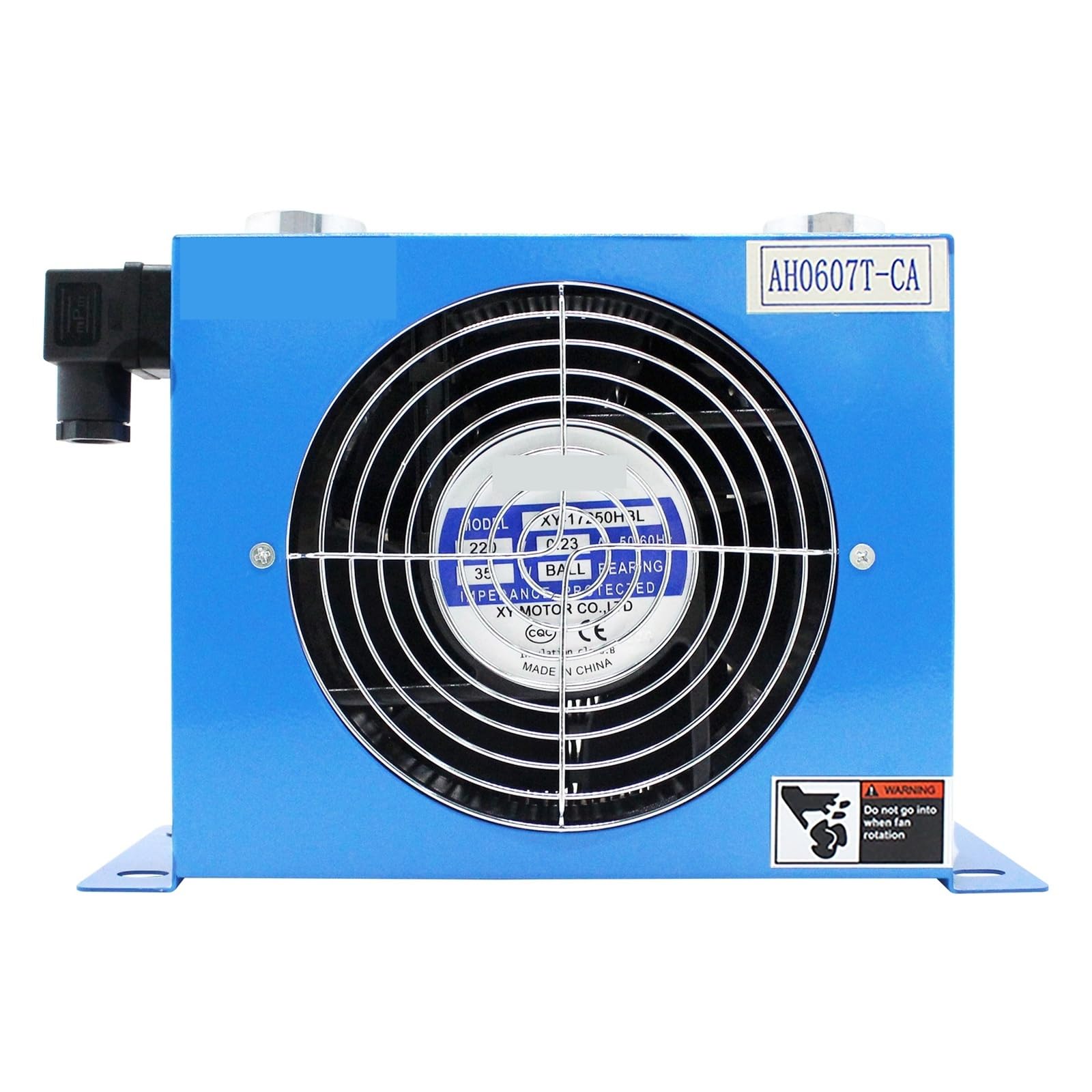 Hdxaew Dc24v Ah0607t-Ca 40L/Min Flow Radiator Oil Cooling Heat Exchanger Radiator Oil Cooler Plate Pin Heat Exchanger Hydraulic System Multiple Uses(1/2",)