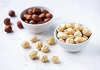 Vista 7 de Avellanas blanqueadas, 8 libras - Filberts enteros crudos, sin piel, sin sal, nueces sin tostar, aperitivo vegano, kosher, a granel. Buena fuente