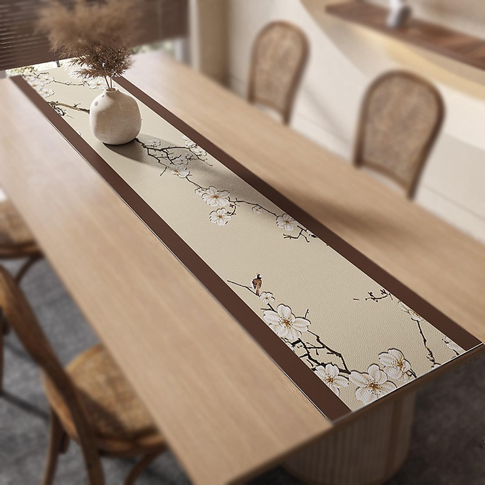 Table runner marron étanche 0.8mm pour éviter rayures table basse