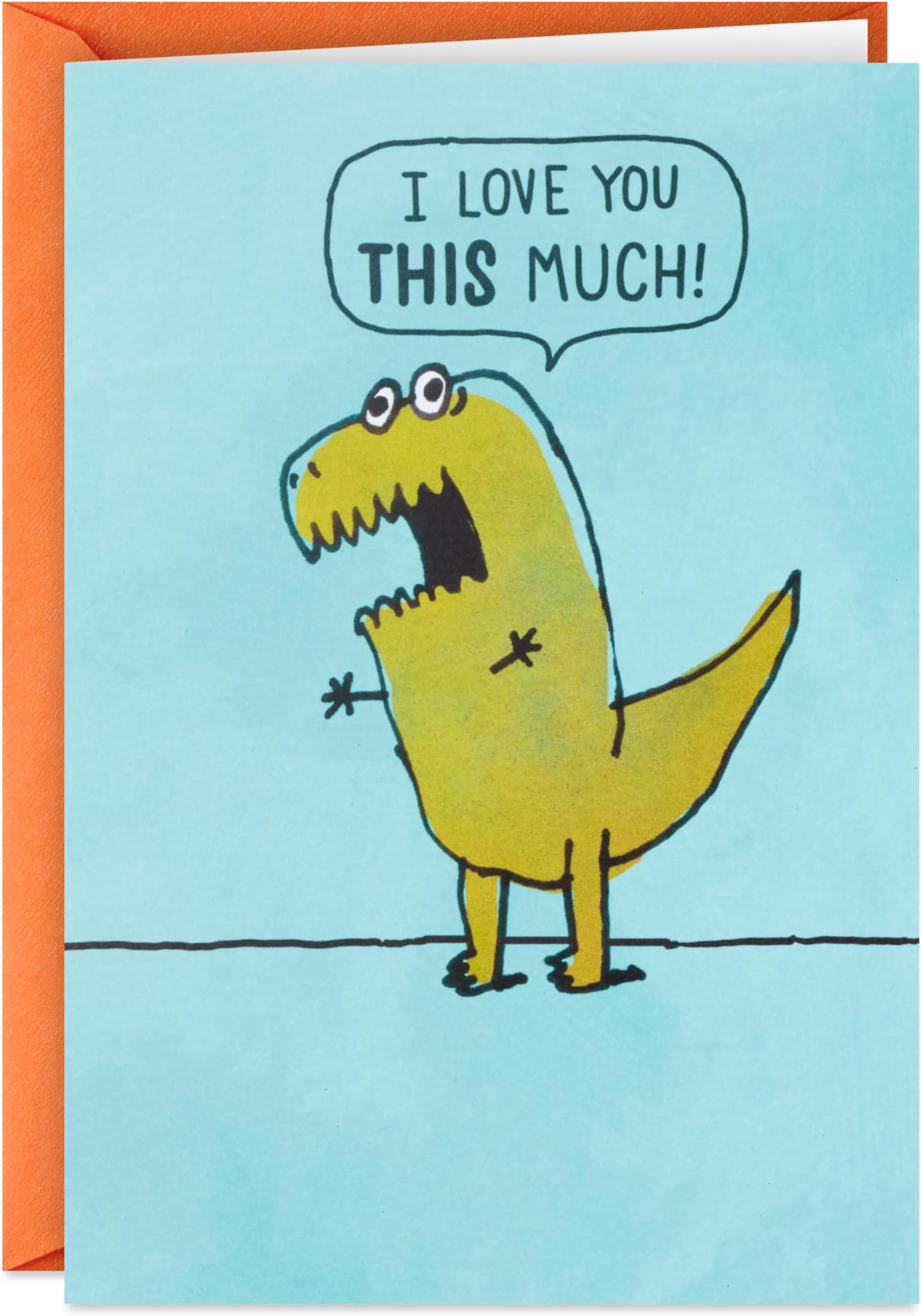 Shoebox Funny Love Card, Anniversary Card, or Birthday Card (T Rex Arms)