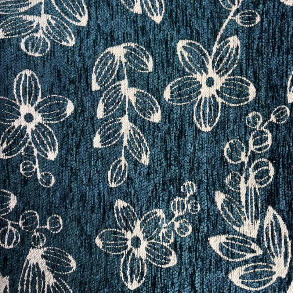 Image of STITCHNEST Woven Table Runner 13x72 Inches | Blue Floral Design | Tassel Finish | Modern Dining Table Decor