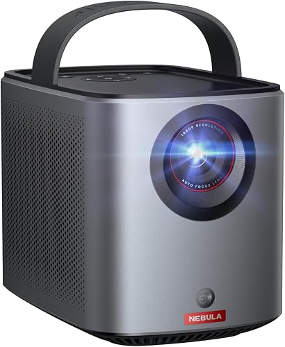 Nebula Anker Mars 3 Air 1080p videoprojecteur, Mini projecteur Portable 400 ANSI lumens, Google TV Officiel, Dolby Digital, 2 * 8 W, Batterie intégrée, 2,5 h d'autonomie - 1