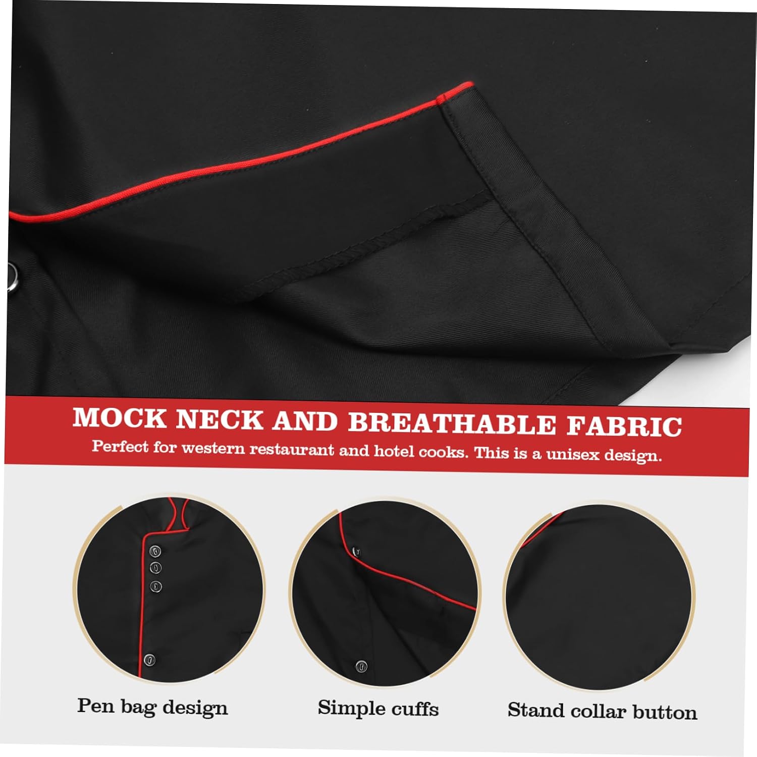 VANZACK Short Sleeve Chef Jacket Chef Work Jacket Full Coverage Work Apron Man Apron for Men Chef Pants Men