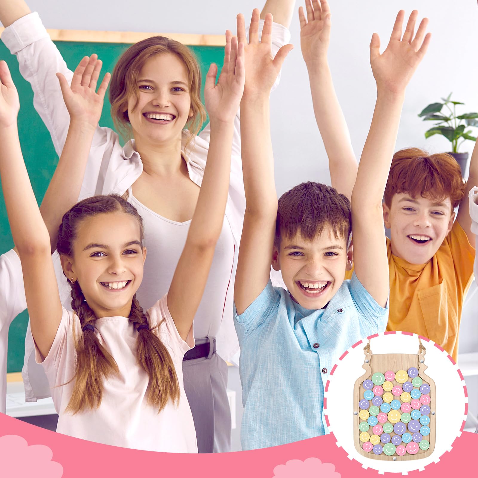 Snapklik.com : Zhanmai 11.57 X 8.66" Classroom Reward Jar For Kids ...