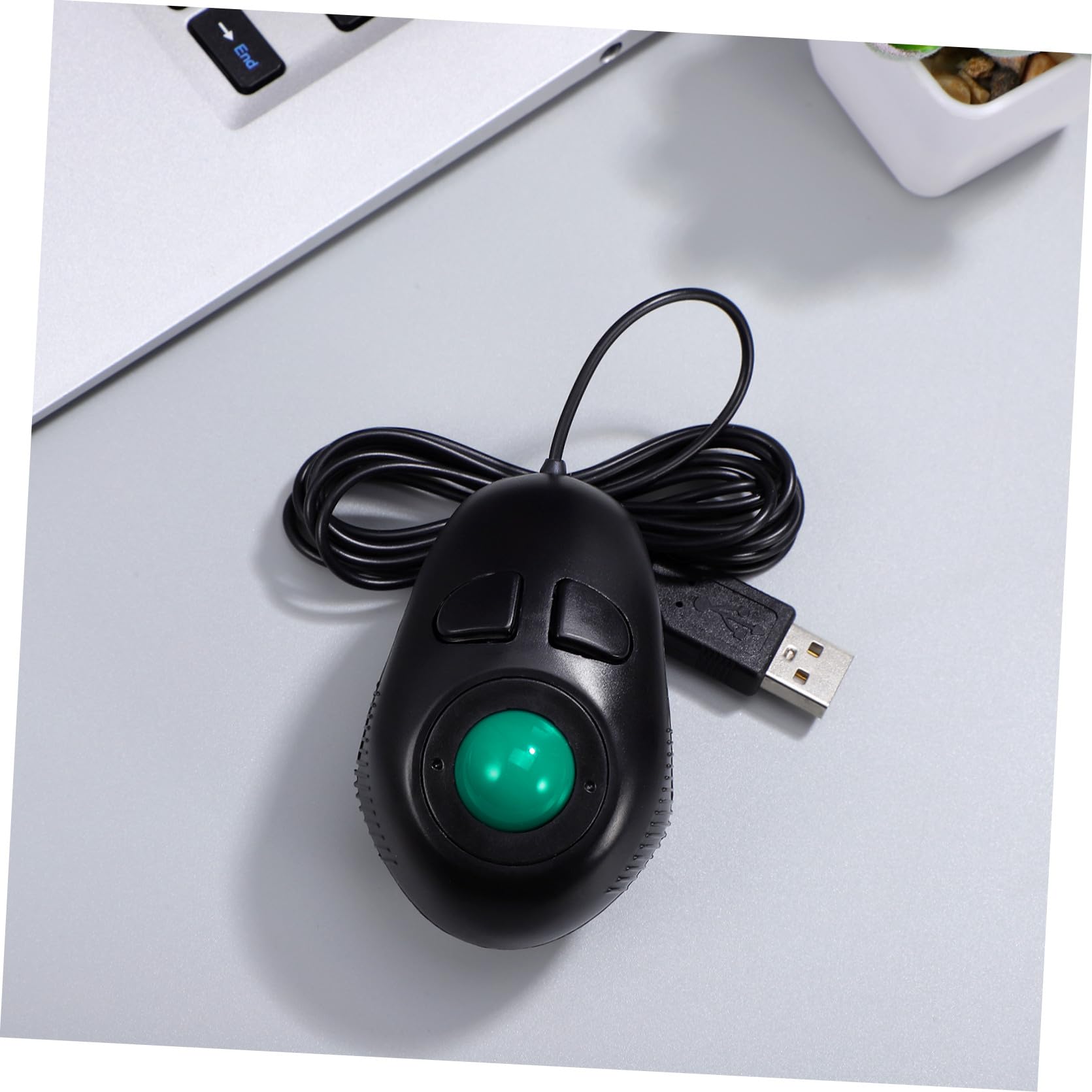 DOITOOL Mouse Trackball 4D Cablatto per Laptop e Desktop Design Compatto e Controllo del Pollice Colore Nero