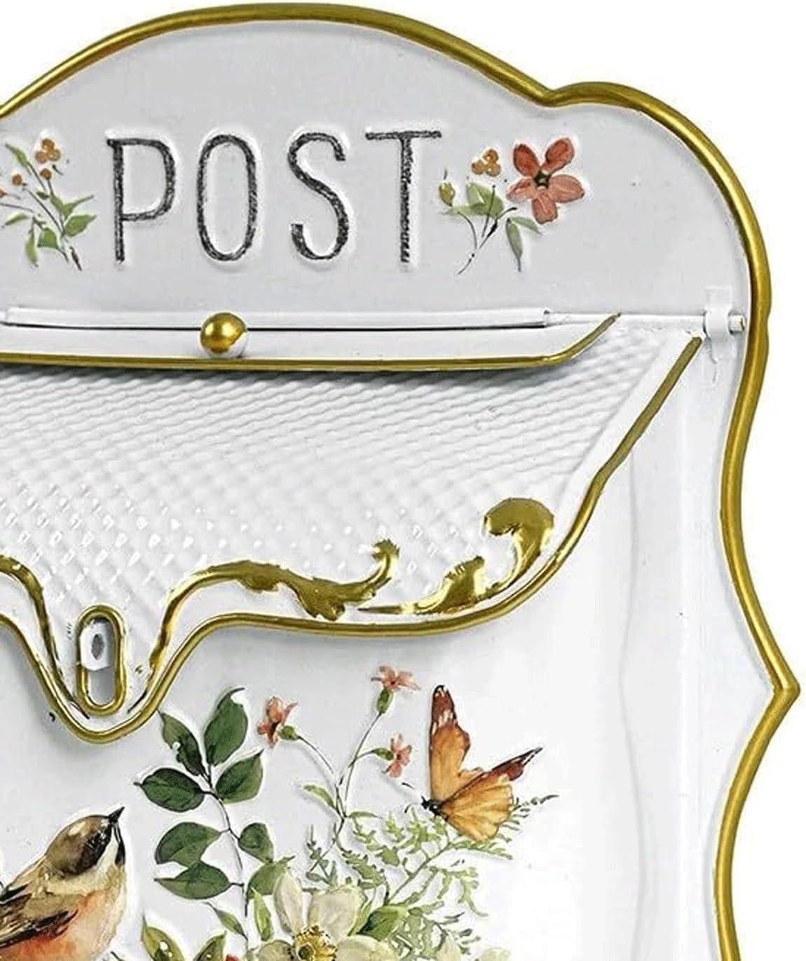 Wall Mount Mailboxes Iron Rustic Mailbox for House Outside Post Box Vintage Drop Box Antique Style Suggestion Box Letter Box