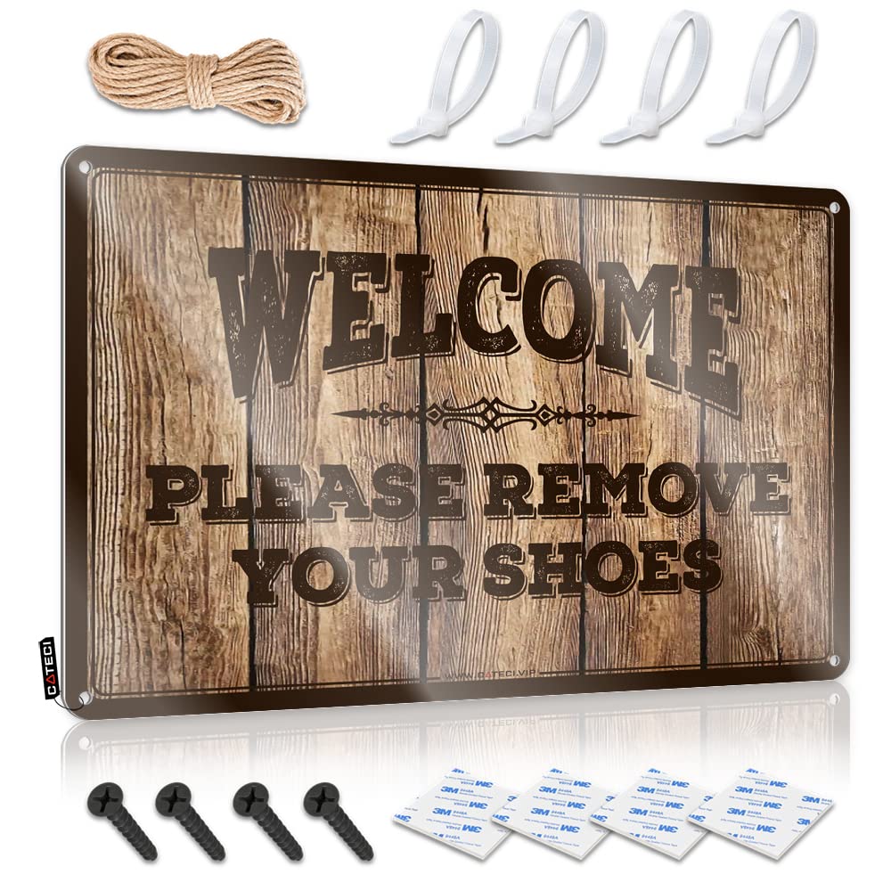 Vpguqarfr Men's Colour Small Art, Statue Cover Welcome Please Remove Your Shoes | Farmhouse Office Decor(30X40cm)