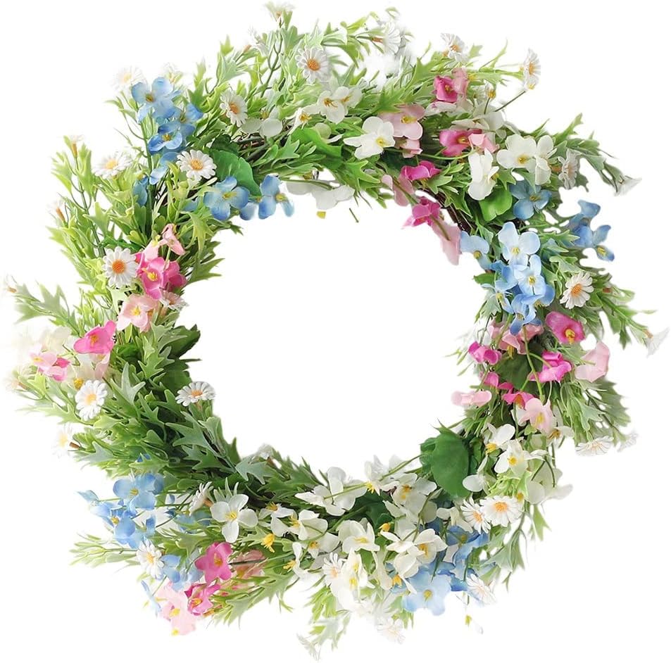 15 Inch Wreath Farmhouse Winter Jasmine Door Wall Home Party Decorations