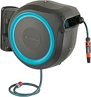 Vista 1 de Gardena Caja de manguera de pared RollUp XL (turquesa) 114.8 ft: Sistema de riego versátil para jardines grandes, caja de manguera giratoria