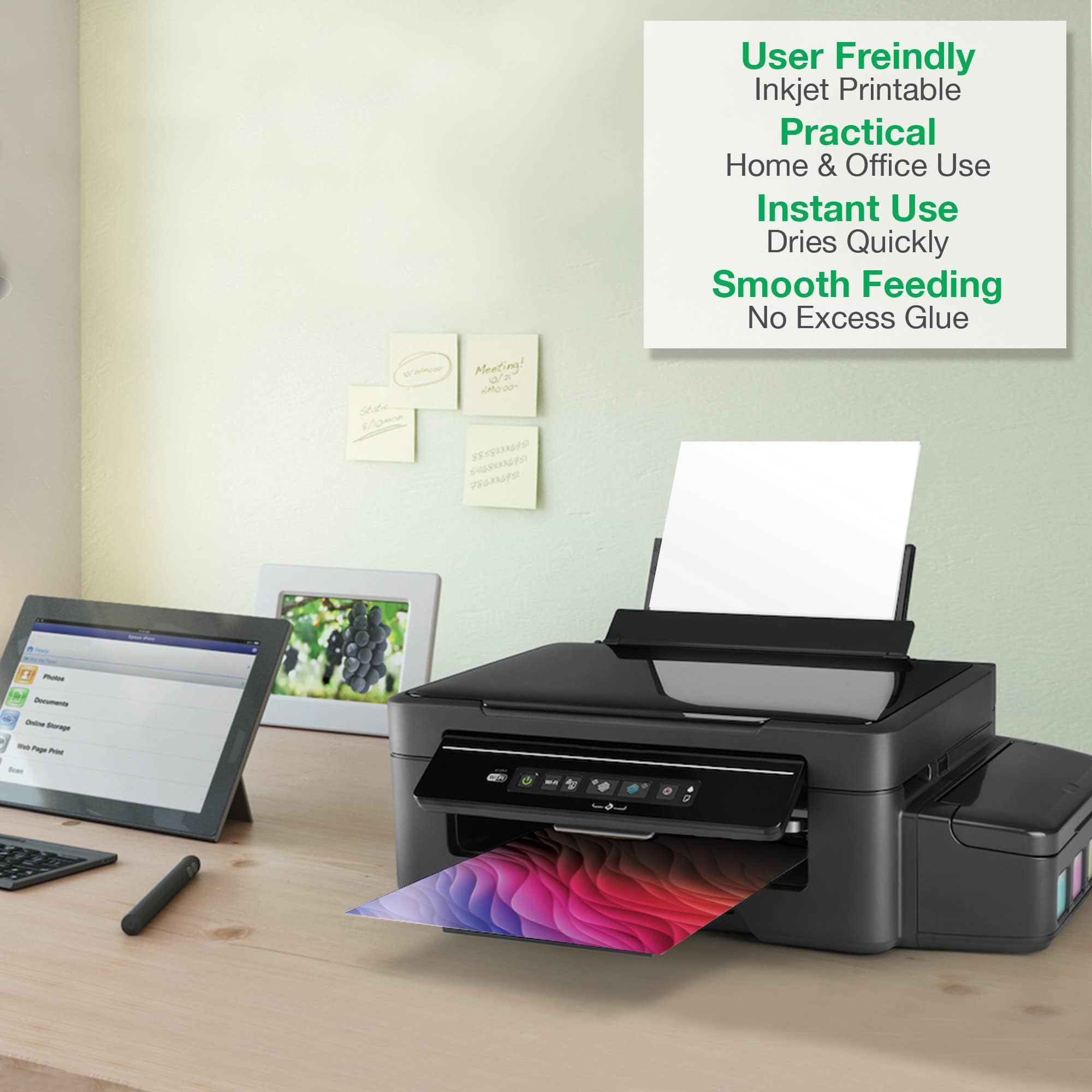 Glitter Laminate Sheets 36 Sheets Printable Vinyl Sticker Paper For Inkjet Printers - Waterproof Holographic Craft Paper A4 Sticker Paper For Inkjet - View #9