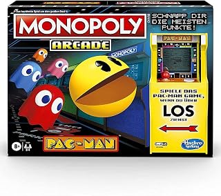 Monopoly Hasbro Arcade Pac Brettspiel für Kinder ab 8 Jahren, inklusive Bank- und Arcade-Automat