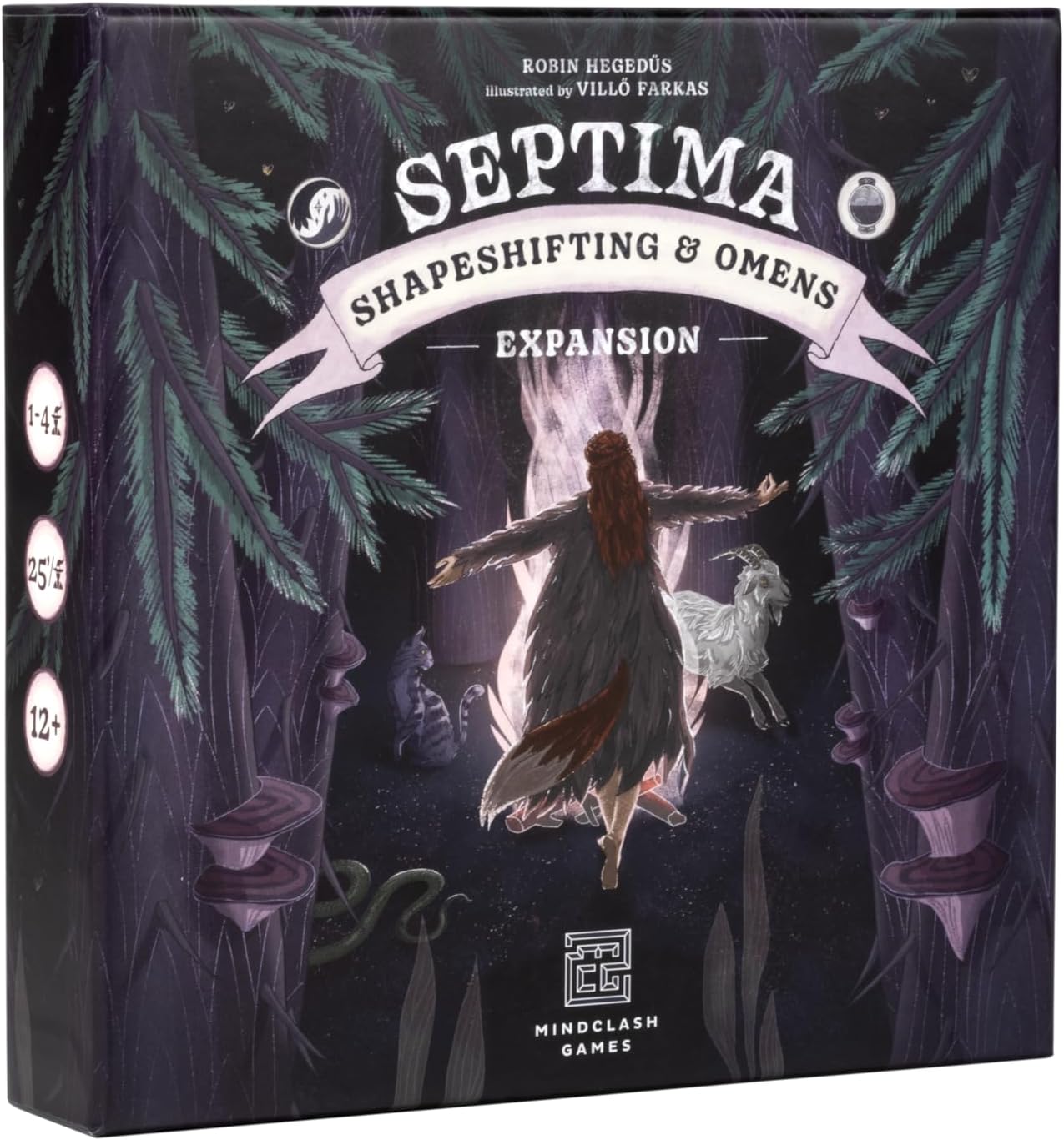 Mindclash Games Septima - Shapeshifting & Omens Expansion | Transform into Animal Forms & Face Omens | New Cards, Animal Tiles & Modular Gameplay