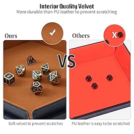 Grajar DND Dice Set, 42 Pcs Role Playing Dice Set with 6 Colorful Animal Pattern Dice Bag and PU Leather and Velvet dice Tray for Dungeons and Dragons D&D RPG MTG Table Games Mixed White