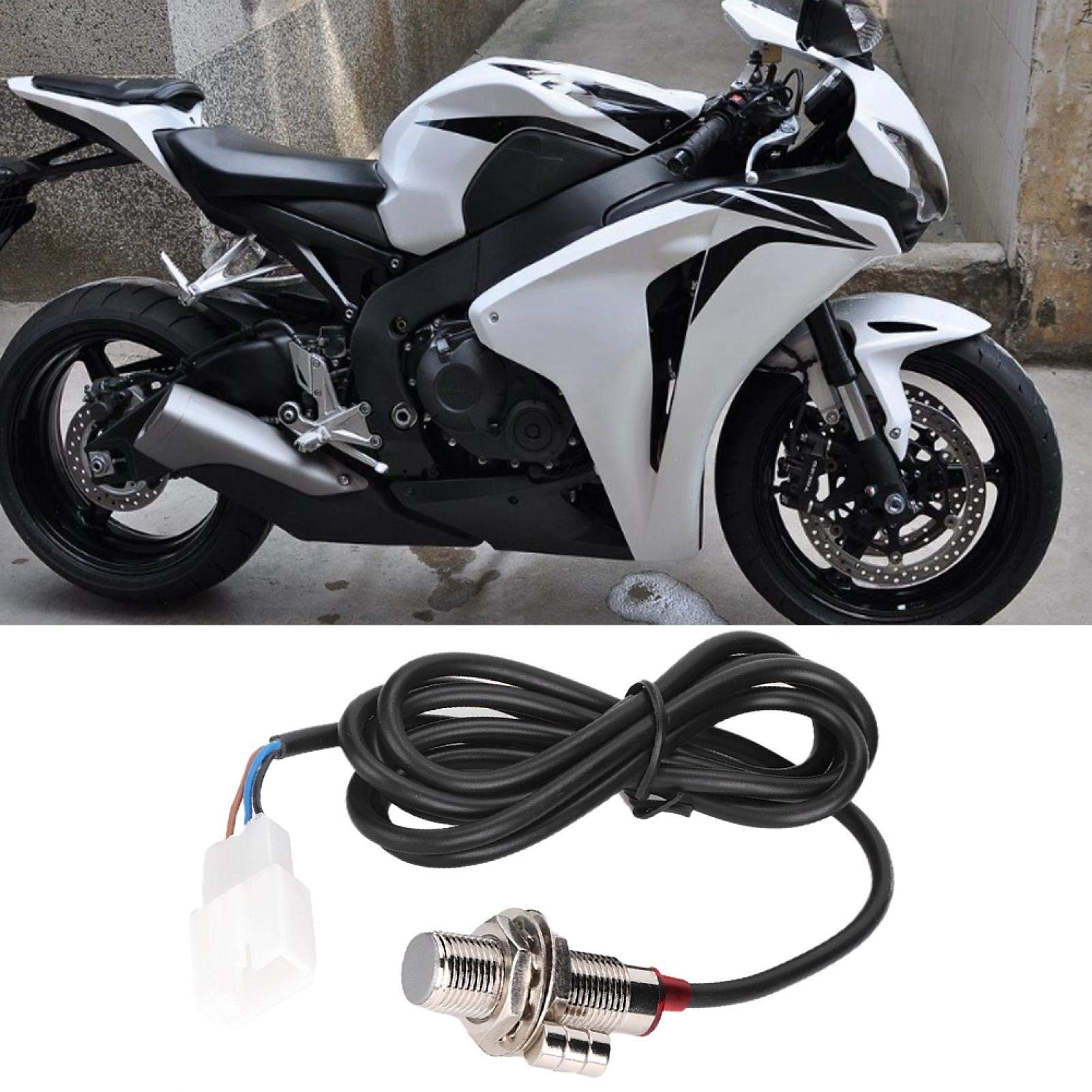 aqxreight - Adapter Czujnika Prędkości, Kabel Czujnika Prędkościomierza z 3 Magnesami do Cyfrowego Prędkościomierza Motocyklowego
