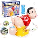 Bubble Machine - Funny Music Automatic Bubble Maker, Boy Bubble Blower with LED Flashing Lights, Bubble Machine for Kids Boys Girls
