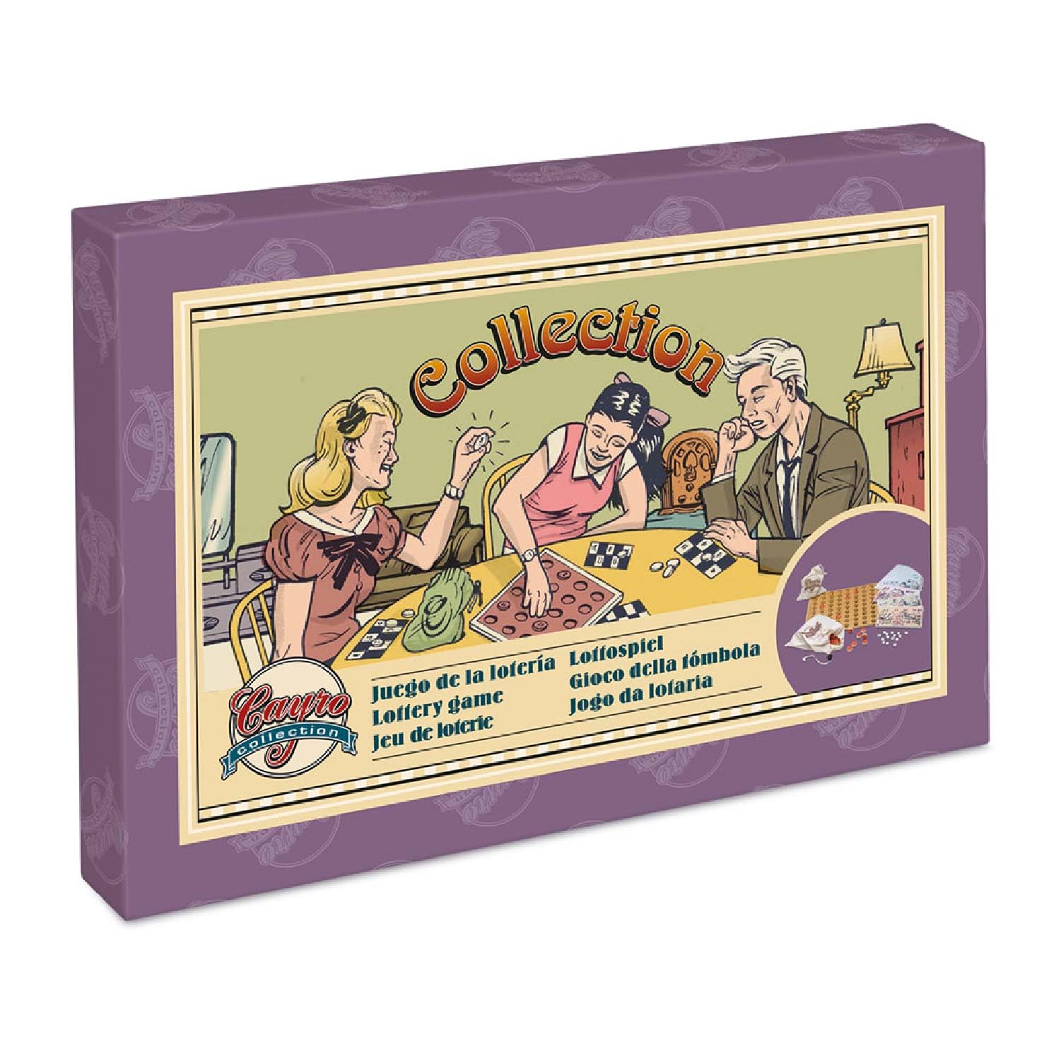 Cayro - Lotteria - + 8 Anni - Tabellone In Legno E Numeri - Classico Gioco Da Tavolo Per Bambini E Adulti - Scatola Retrò E 1 Sacchetto Di Stoffa - Da 2 A 8 Giocatori-image