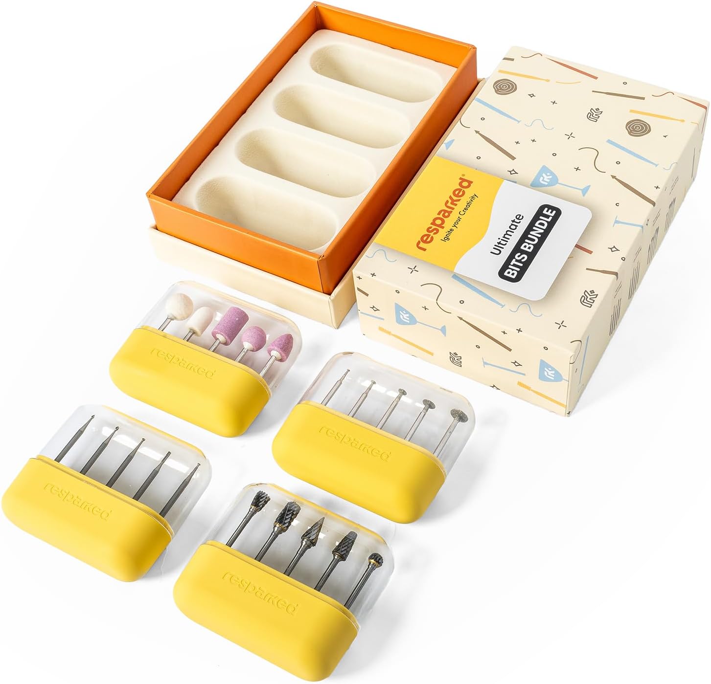 Ultimate Premium 20-Piece Rotary Tool Engraving & Carving Bit Set – Shank 3/32-2.35mm.Tungsten Steel, Sanding & Polishing Bits for Wood, Metal, Glass, Stone & More – Compatible with Customizer