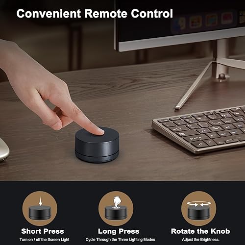 Miniatura 3 de Barra de luz para monitor con control remoto, lámpara de monitor de computadora para cuidado de los ojos, barra de luz de pantalla regulable, sin