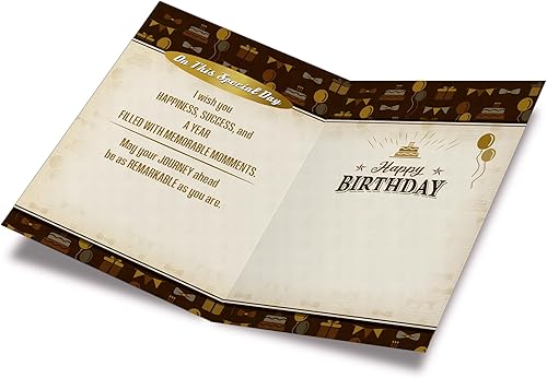 Miniatura 8 de Prime Greetings Tarjeta de cumpleaños para nieto, fabricada en Estados Unidos, ecológica, tarjeta gruesa con sobre de primera calidad de 5 x 7.75