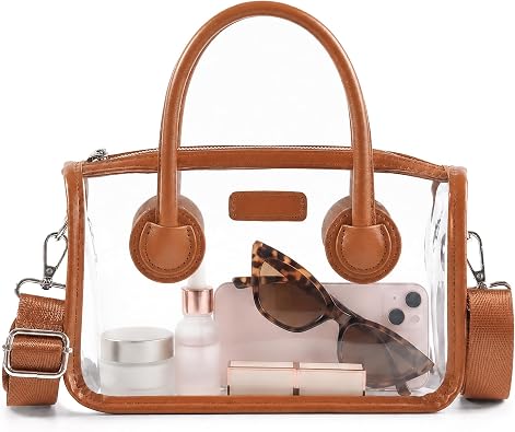 Jeasona Clear Bag for Stadium Events, Stadium Approved Crossbody Bag