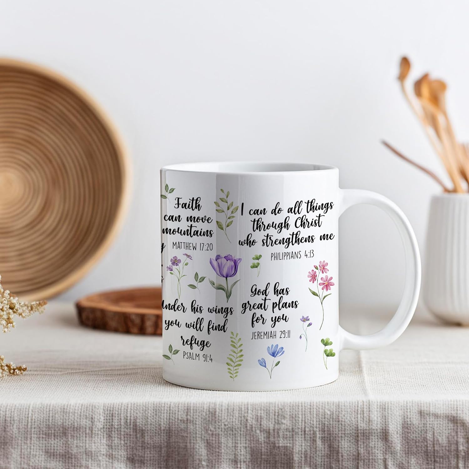 Christian Gifts for Women, Christian Coffee Mugs for Women with Bible Verse, Religious Coffee Mugs, Biblical Inspirational Mug for Friends in Faith, Gift for Mom, Grandma, Sister - Image 9