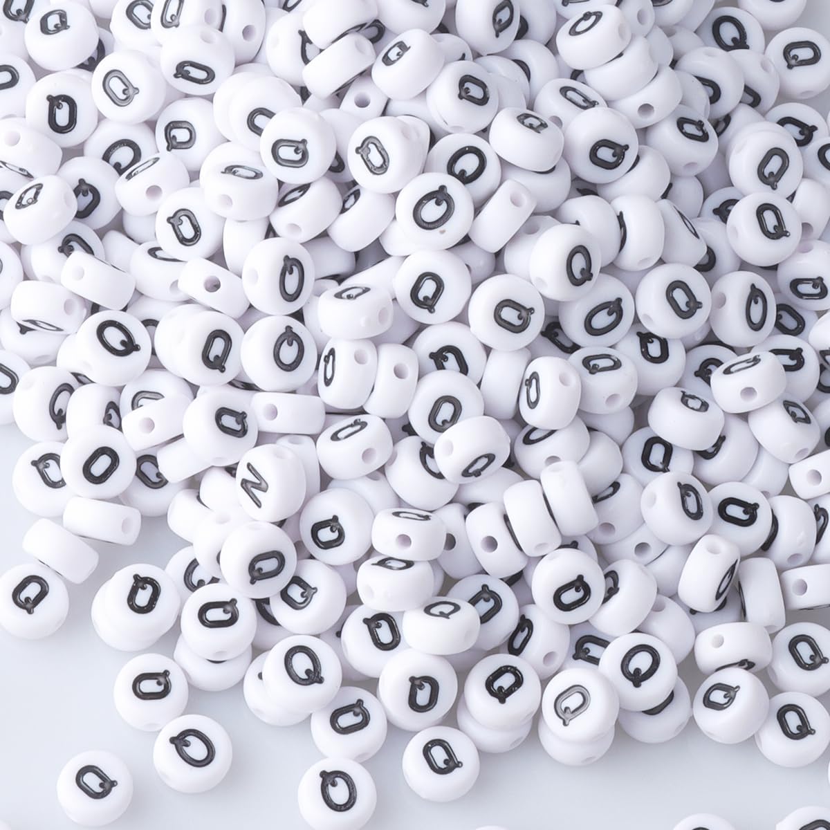 1500Pcs Acrylic Letter G Beads,7mm Round Alphabet Beads for Bracelet Making,Spacer for Necklace,Earring and Jewellery Making
