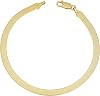 Kooljewelry 10k Yellow Gold 4.5 mm Herringbone Bracelet 7.5 inch