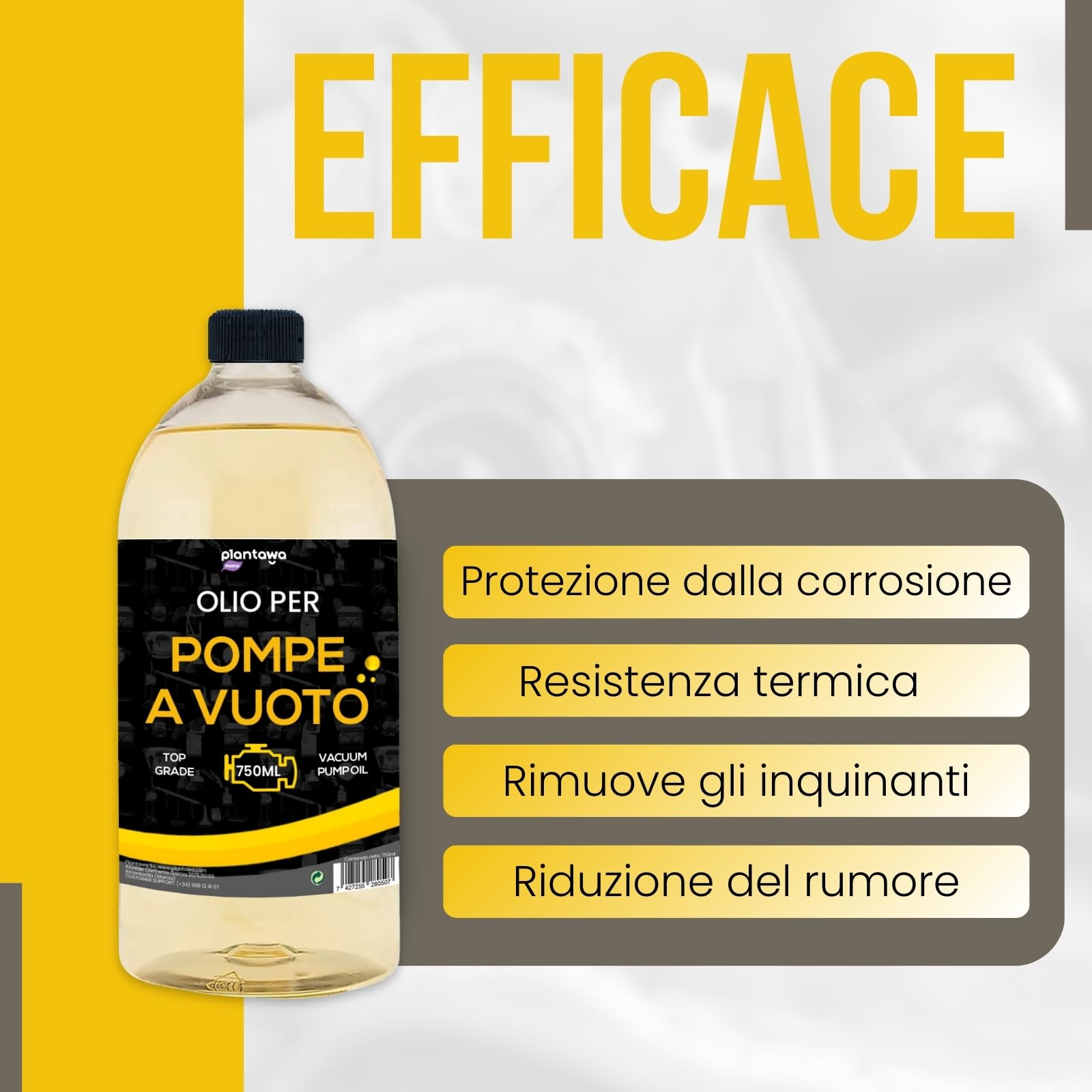 Olio per Pompa a Vuoto,Olio Macchina per Vuoto,Universale Adatto per Tutte Le Pompe,750 ml,Aria Condizionata,Olio Speciale Pompa a Vuoto,Pompe rotative a Pallet,Pompe Porte,Lobi