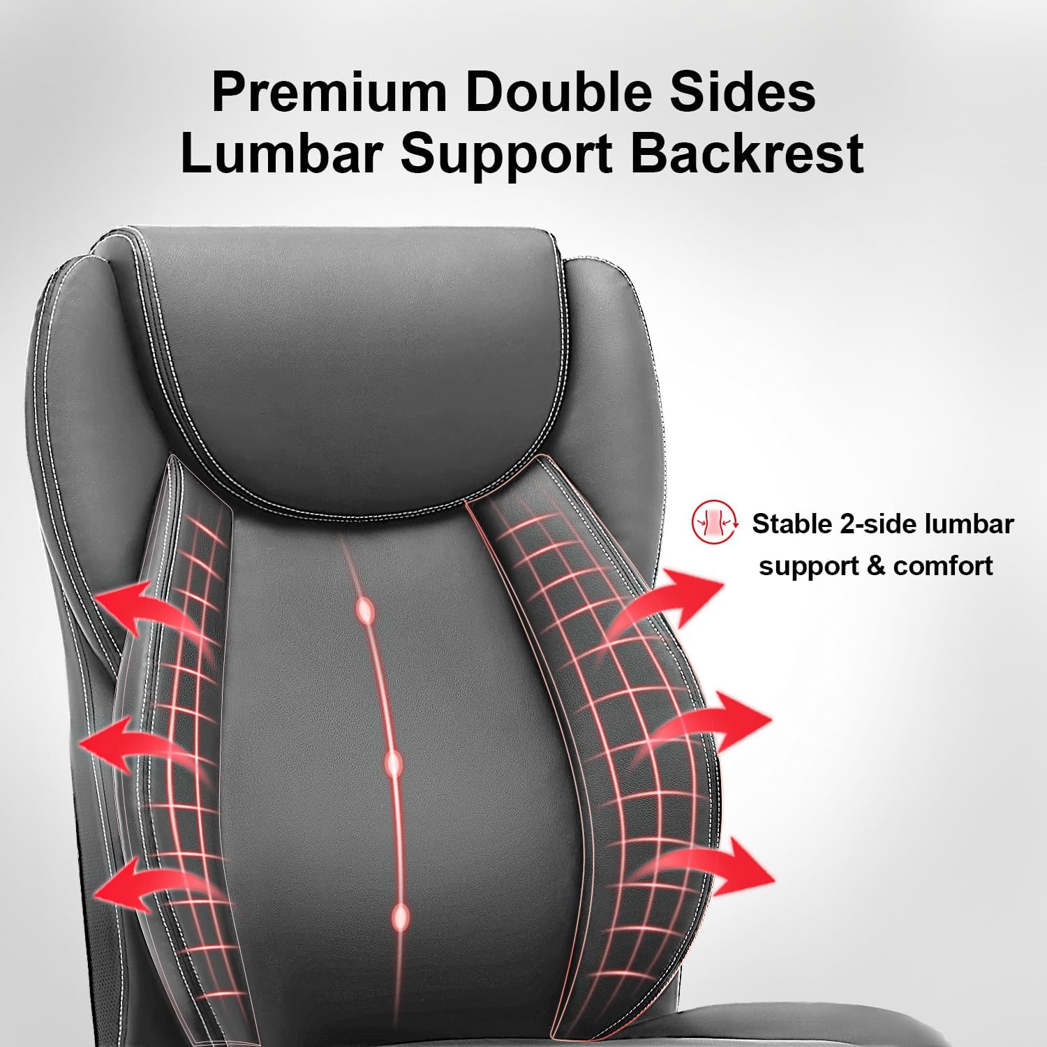 Premium Double Sides Lumbar Support Backrest