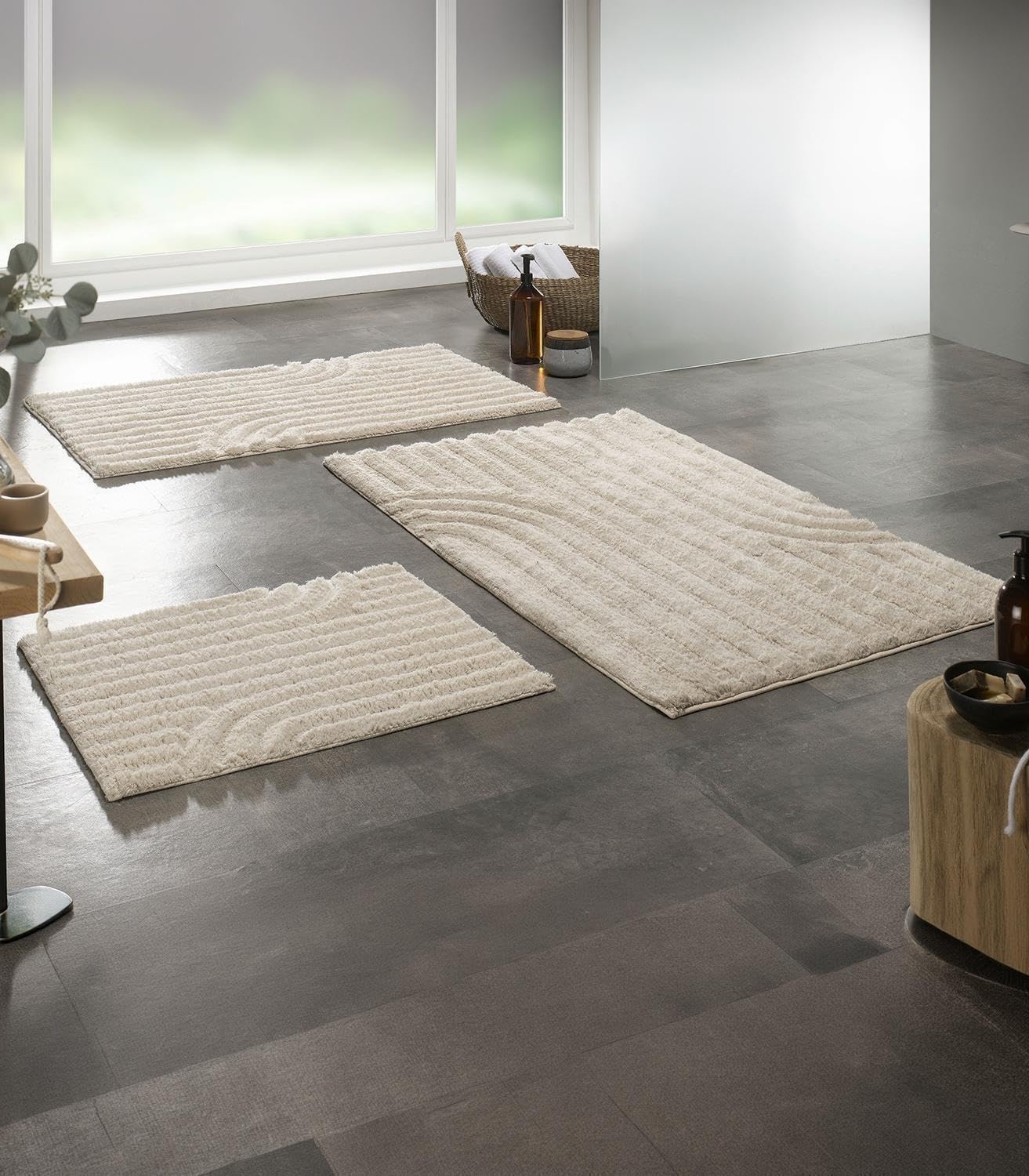 Casa Nova Badematte MINORI, Cremeweiß, 70x120 cm, Baumwolle