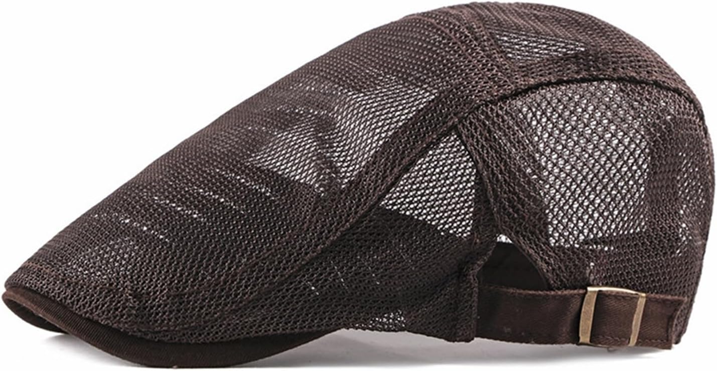 Mesh Newsboy Caps Men Flat Peaked Cap Women Painter Beret Hats