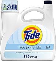 Vista 7 de Tide Free & Gentle HE - Detergente líquido para ropa, sin fragancia, 1.06 L (25 cargas) - El embalaje puede variar