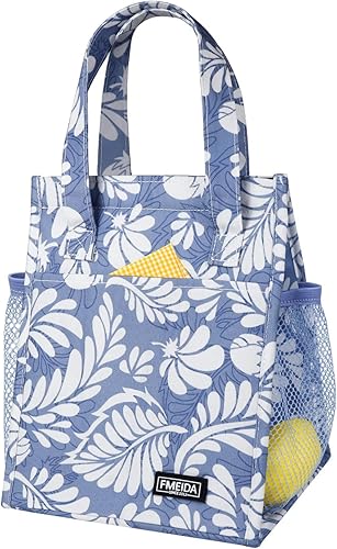 Vista 89 de Fmeida Lonchera aislada para mujeres y hombres, bolsas de almuerzo grandes de 9 litros con múltiples bolsillos, bolsa térmica reutilizable