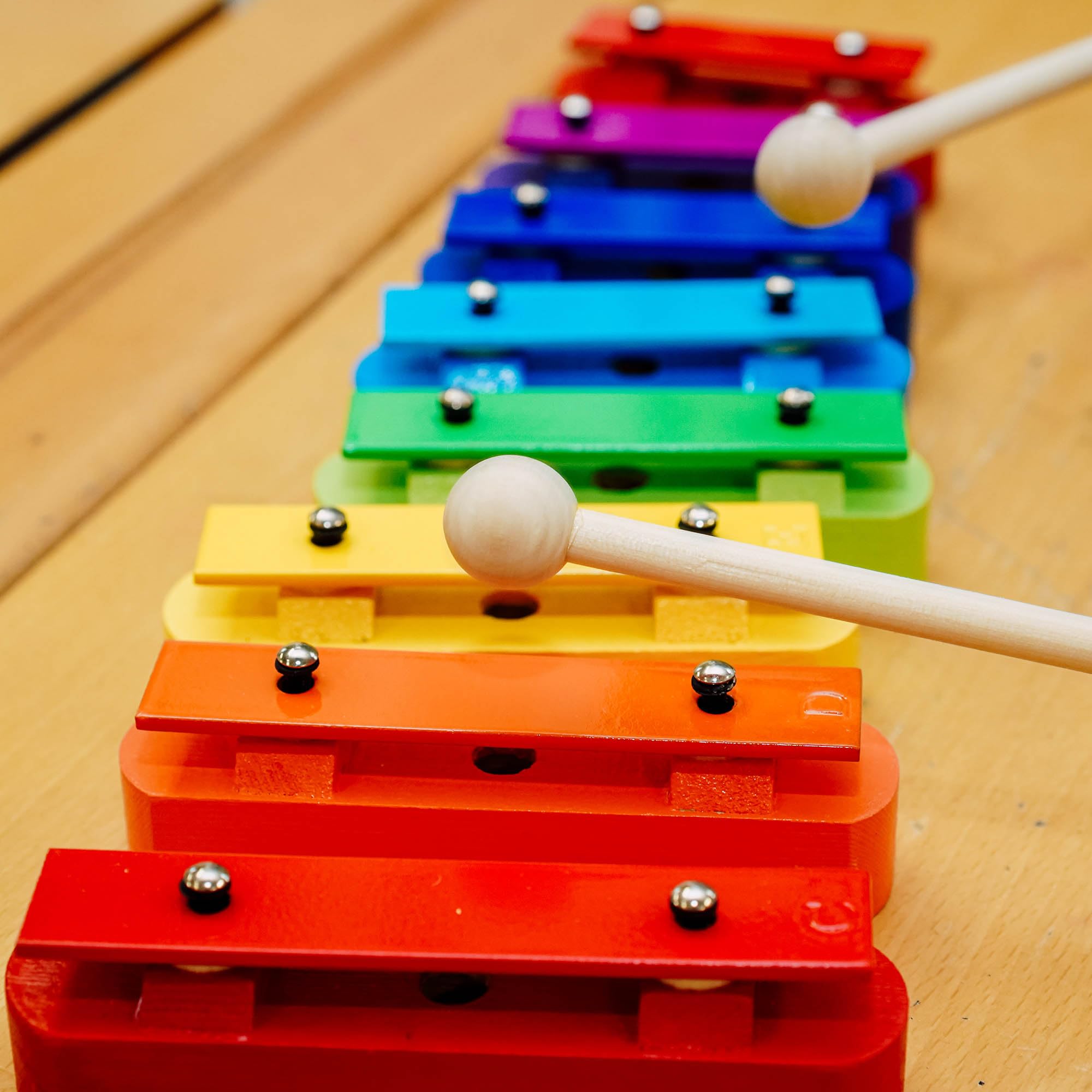 Xilofono Arcobaleno A-Star Con 8 Barre Colorate - Glockenspiel Diatonico Per Bambini Con Battitori - Foto 8