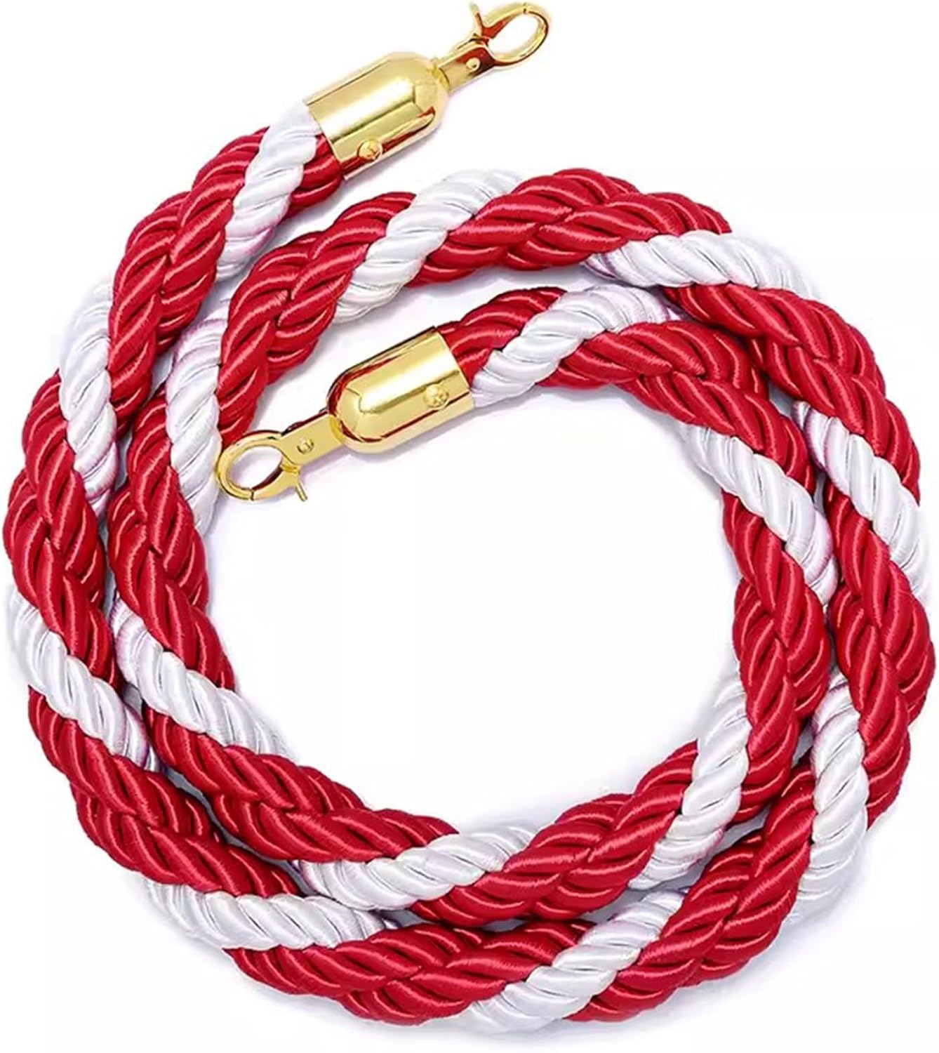 Amazon.com: NUNETH Red White Braided Twisted Rope for Stanchion, 3ft ...
