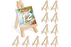 WOWOSS 12 Pack 5" Mini Wood Display Easel