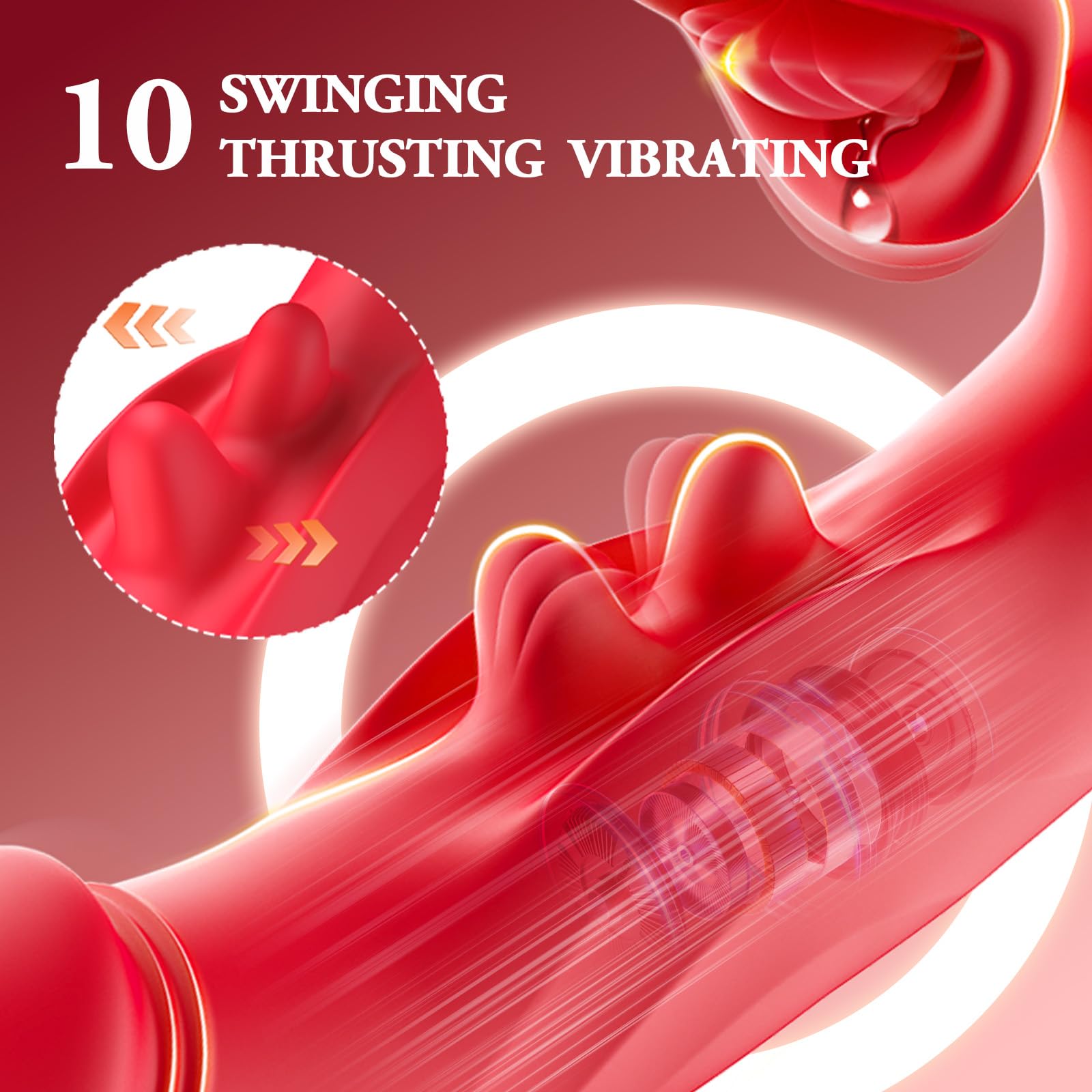Vibromasseurs Feminin Sex Toys, Sex Toýs Femme 4EN1 Léchage Gode Vibro-masseur va et Vient 10 Modes de Vibrations, Silencieux Sex Toýs Couple Sextoyse Femme Clitoridienne Feminin Stimulateur