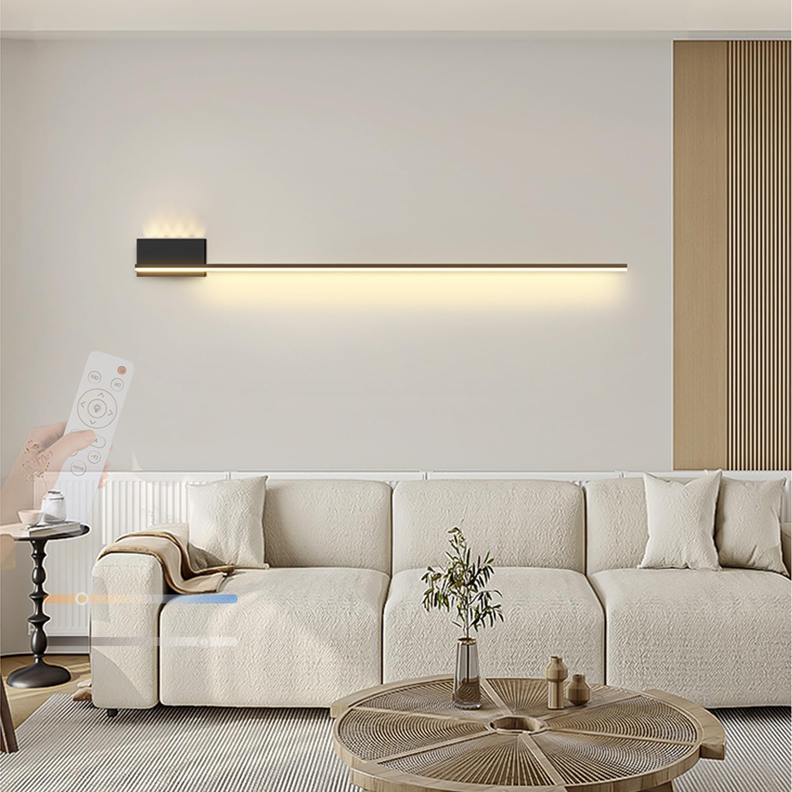Lámpara de pared para dormitorio que elimina la fatiga visual con mando 8
