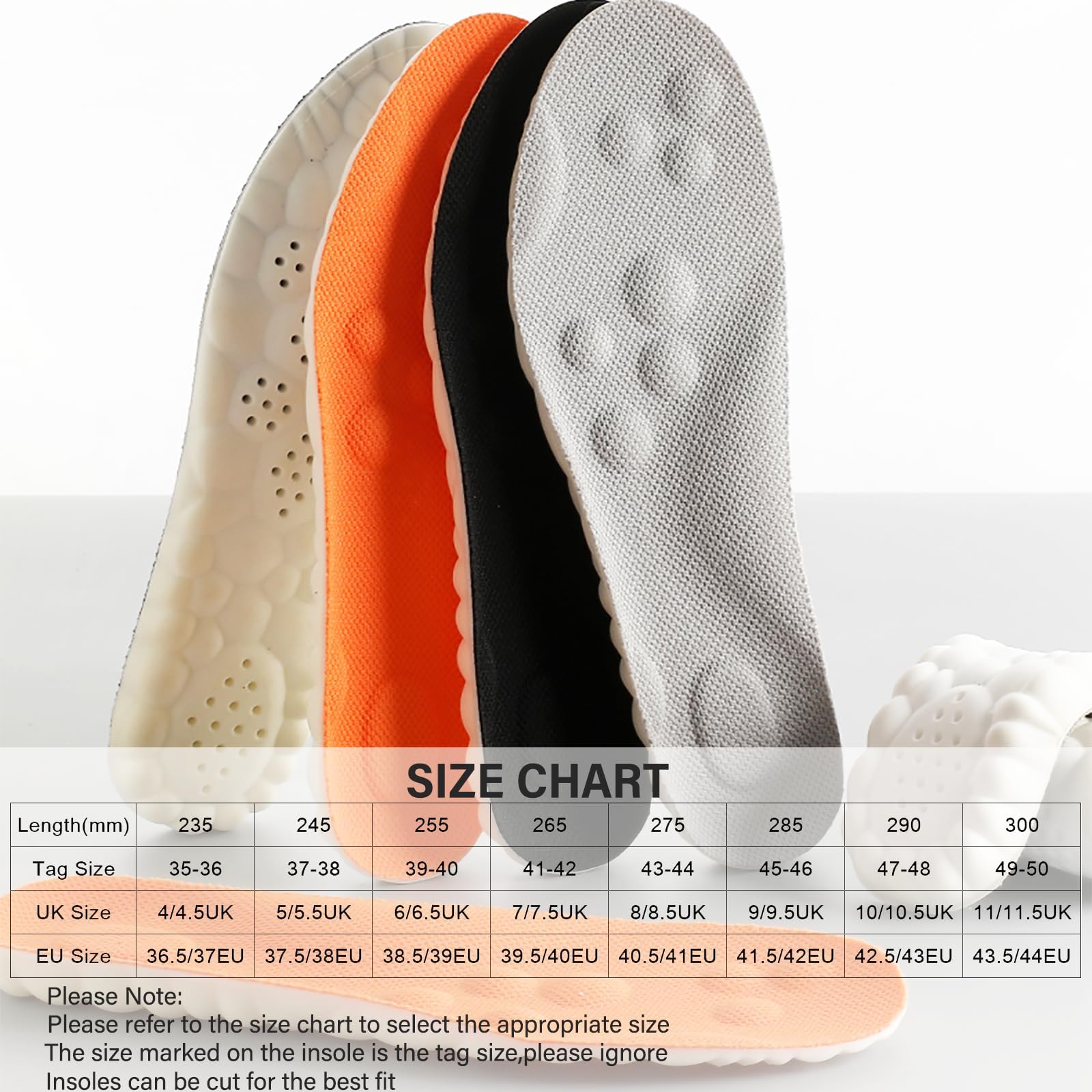 Marca: Skypermit Solette in Memory Foam con supporto per l'arco plantare per donne e uomini, inserti per scarpe da ginnastica, scarpe sportive e stivali, traspiranti e ammortizzanti(42.5/43 EU,Nero) in use