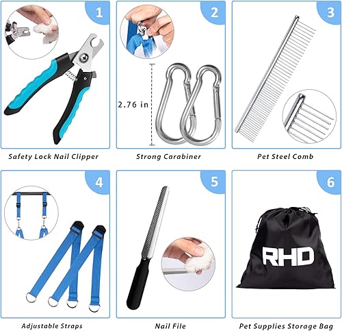 Miniatura 3 de RHD Arnés de hamaca de aseo para perros pequeños y gatos, eslinga de aseo de perros, hamaca de aseo de mascotas, kit de suministros de aseo para