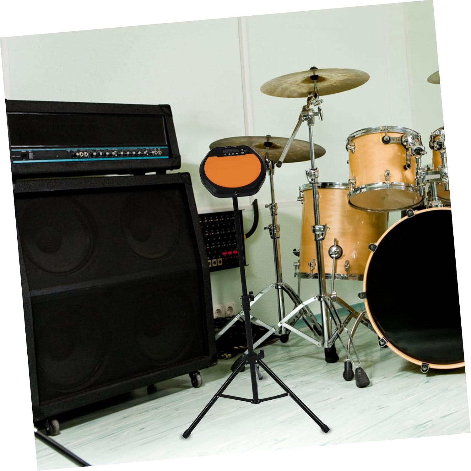Levemolo Adjustable Height Tripod Dumb Drum Stand Practice Rack for Indoor Use Portable and Durable Snare Drum Holder for Beginners and Musicians