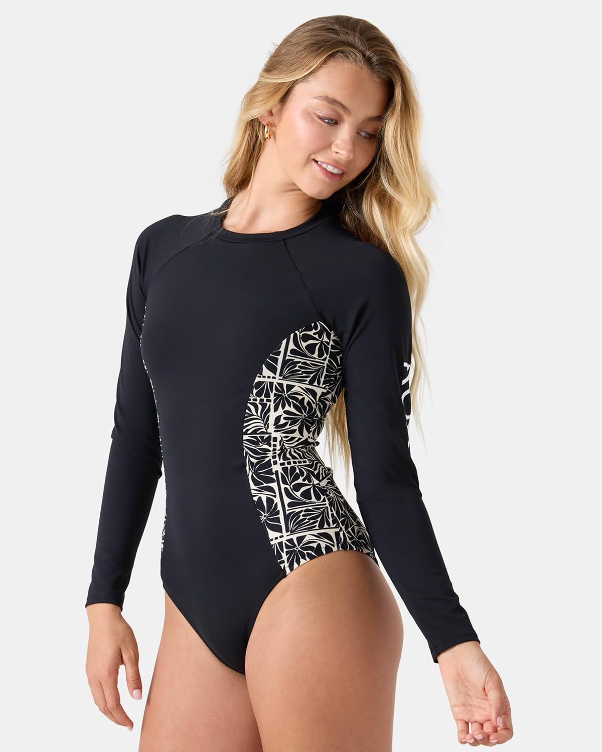 Roxy Women's Long Sleeve Surf Suit- Onesie Rash Guard Swimsuit – UPF 50+, Back Zip Closure, Quick-Dry - Image 3