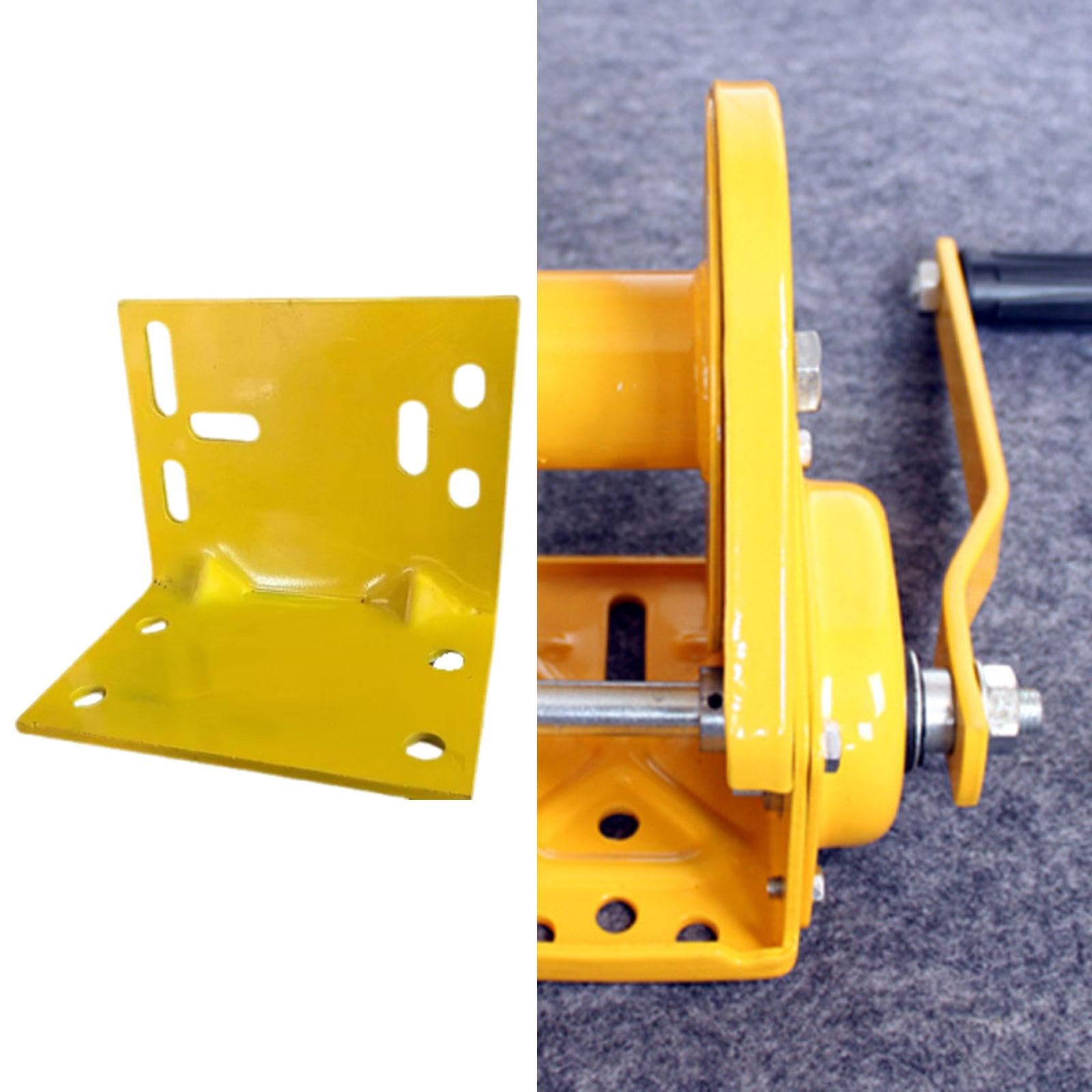 Milageto Support de montage pour treuil manuel à angle droit de 1 200/1 800 livres pour véhicules agricoles, assemblage simple, accessoire universel